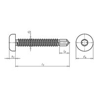 Pias® Drilling Screw Flat Head AW Drive | Stainless Steel A2 | Self-Tapping | @Pack of 50 | by Wurth
