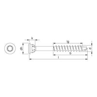 ASSYplus 4 TH Glass Strip Screw | Hardened Nickel Plated Steel | Partial Thread Top Head | RW10 Drive | @Pack of 500 | by Wurth