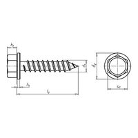 Combi Hexagon Tapping Screw with Captive Washer | Zinc-Plated Steel | Pointed Tip for Easy Penetration | by Wurth