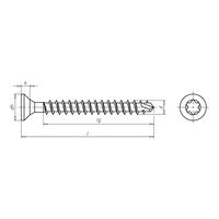 Countersunk Head Timber Screw | Full-Thread Design | High Load Capacity | @Pack of 50 | by Wurth