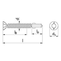 Wing Type Drilling Screw | Bimetal Construction | Countersunk Milling Head | AW Drive | @Pack of 500 | by Wurth