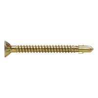 Wing-Type Drilling Screw | Countersunk Milling Head | AW Drive | Yellow Galvanized | @Pack of 500 | by Wurth