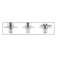 Rivet Nut M8 with Flat Head & Knurled Shank | Zinc-Plated Steel | 10 Pack | by Wurth