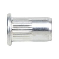 Rivet Nut with Flat Head & Knurled Shank | A2 Stainless Steel | Anti-Rotation Lock | by Wurth