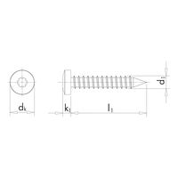 Pan Head Tapping Screw Shape C | AW Drive System | Zinc Plated | @Pack of 100 | by Wurth