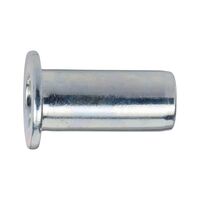 Multi-Purpose Rivet Nut with Flat Head | Zinc-Plated Steel | 10 PCS | by Wurth