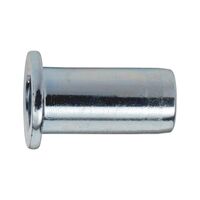 Multi-Purpose Rivet Nut with Flat Head | Zinc-Plated Steel | M6 Thread | @Pack of 10 | by Wurth