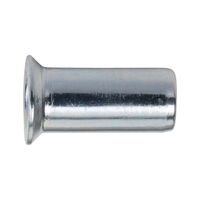 Rivet Nut Multi-Purpose with Countersunk Head | Zinc-Plated Steel | 10 PCS | by Wurth