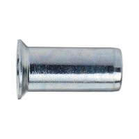 Rivet Nut Multi-Purpose with Countersunk Head | Zinc-Plated Steel | 9500 N Load Capacity | @Pack of 10 | by Wurth