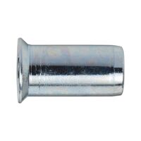 Rivet Nut Multi-Purpose with Countersunk Head | Zinc-Plated Steel | 10 PCS | by Wurth