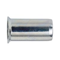 Rivet Nut Multi-Purpose | Countersunk Head | Zinc-Plated Steel | @Pack of 10 | by Wurth