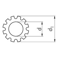 Serrated Washer DIN 6797 A2 | Externally Serrated Design | Corrosion Resistant | @Pack of 50 | by Wurth