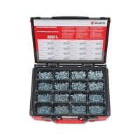 Tapping Screws Pan Head Assortment | 1603 Pieces | Zinc Plated Steel | AW Drive Included | by Wurth
