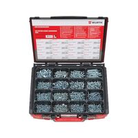 Tapping Screw Countersunk Head Assortment | 1403 Pieces | Zinc Plated Steel | AW Drive | by Wurth