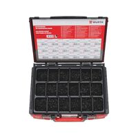 Tapping Screws Pan Head Assortment | 1402 Pieces | Black Steel with Protective Coating | AW Drive Included | by Wurth