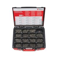 Tapping Screws Pan Head Assortment | 1403 Pieces | A2 Stainless Steel | AW Drive System | by Wurth