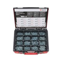 Countersunk Head Drilling Screw Assortment | 1453 Pieces | Zinc Plated Steel | AW Drive | by Wurth