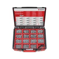 Self Tapping Screws Flat Head Assortment | 2058 Pieces | Zinc Plated A2K | Taptite 2000 Thread | by Wurth
