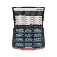 Pias Drilling Screws Pan Head Assortment | 1032 Pieces | Zinc-Plated Steel | AW Drive Type | by Wurth