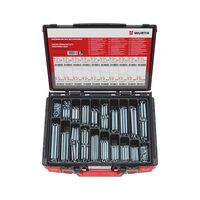 Tension Springs Assortment | 368 Pieces | Zinc Plated & Blue Passivated | DIN 2097 Compliant | by Wurth