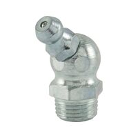 Cone Grease Nipple | Angled Shape B 45° | Zinc Plated Steel | Tapered Thread | @Pack of 10 | by Wurth