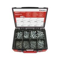 Hexagon Nut Self Locking Assortment | 600 Pieces | Zinc-Plated Steel | DIN 985 Standard | by Wurth