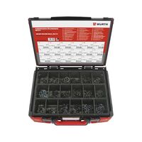 Circlips for Bores Assortment | 1050 Pieces | DIN 472 Standard | Spring Steel | Phosphated Finish | by Wurth