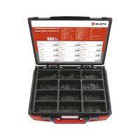 Lock Washers for Shafts Assortment | DIN 6799 Compliant | 985 Pieces | Plain Steel | by Wurth