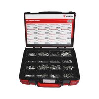 Flat and Spring Washer Assortment | A2/304 Stainless Steel | 1390 Pieces | Organized System Case | by Wurth
