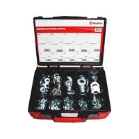 Hardened Flat Washers Imperial Assortment | 390 Pieces | Zinc Plated for Corrosion Resistance | Organized in System Case | by Wurth