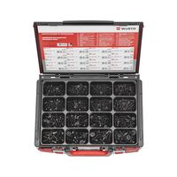 Countersunk Head Screw Assortment | Hexalobular Drive | Zinc Nickel Black Coating | 1140 PCS | by Wurth