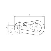 Snap Hook DIN 5299 Shape C | Zinc Plated Steel | 450 kg Load Capacity | Concealed Coil Spring | @Pack of 5 | by Wurth