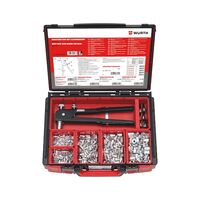 Rivet Nuts Assortment | 506 pcs | Zinc-Plated Steel | Blue Passivated Finish | by Wurth