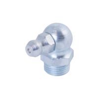 Cone Grease Nipple | Angled 90° Shape C | Zinc Plated Steel | Tapered Whitworth Thread | @Pack of 10 | by Wurth