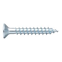 Window Construction Screw | Full Thread & Raised Countersunk Head | Zinc Plated Steel | @Pack of 500 | by Wurth