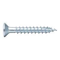 Window Construction Screw | Full Thread & Raised Countersunk Head | Zinc Plated | @Pack of 1000 | by Wurth