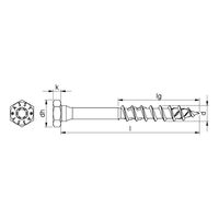 ASSY® 4 COMBI Timber Screw | Hexagon Head | Zinc Plated | Partial Thread | @Pack of 100 | by Wurth