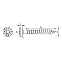A2 Stainless Steel Pan Head Screws | Full Thread Design | RW20 Drive | @Pack of 500 | by Wurth