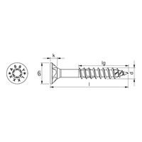 ASSY® 4 A2 CSMP Timber Screw | A2 Stainless Steel | Countersunk Milling Pocket Head | @Pack of 75 | by Wurth