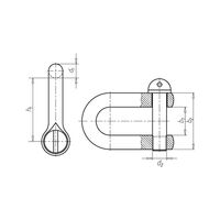 Zinc-Plated Shackle SHKL A SZ025 | 250 kg Load Capacity | Curved Design | @Pack of 25 | by Wurth