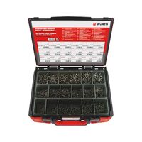 Tapping Screws Pan Head DIN 7981 | Black Zinc Plated | 1775 Pieces Assortment | by Wurth