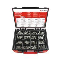 Hexagonal Bolts Fully Threaded A2 Assortment | 430 Pieces | Stainless Steel | by Wurth