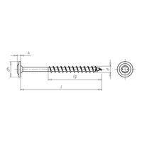 ASSY 30 SK Timber Screw | 8mm Diameter | 120mm Length | Zinc Plated | @Pack of 50 | by Wurth