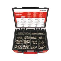Hexagon Nut Flat Washers A2 Assortment | 1200 Pieces | DIN934 Compliant | Corrosion Resistant | by Wurth