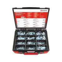 Washer Wing Repair Washer Assortment | 1125 Pieces | Blue Zinc Plated Steel | DIN 125 Compliant | by Wurth