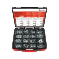 Washer and Lock Washer Assortment | 1400 Pieces | Zinc-Plated Steel | Blue Passivated Finish | @1 of 1 | by Wurth