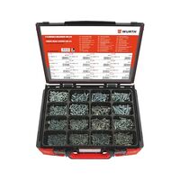 Slotted Cheese Head Screw Assortment | Zinc Plated Steel | 1350 Pieces | by Wurth