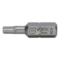 C 63 Bit Hexagon Socket 1/4 Inch | Patented POWERDRIV Technology | 25mm Length | by Wurth