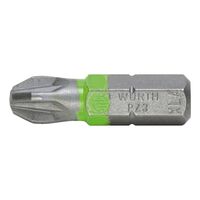 C 6.3 PZ3 Bit for POZIDRIV Screws | 1/4 Inch Hex Drive | Optimal Power Transmission | by Wurth