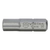 C 63 Bit Hexagon Socket 1/4 Inch | Patented POWERDRIV Design | 6mm Tip Size | by Wurth